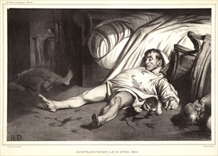 Honoré Daumier (French, 1808 - 1879). Rue Transnonain, April 15th, 1834 (Rue Transnonain, le 15
