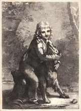 Pierre-Paul Prud'hon (French, 1758 - 1823). L'Enfant au Chien, 1822. Lithograph with another