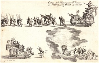 Jacques Callot (French, 1592 - 1635). Entree du Prince de Pfalzbourg, 17th century. From Le Combat