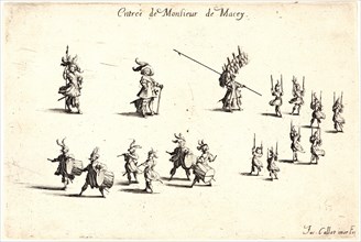 Jacques Callot (French, 1592 - 1635). Entree de M. de Macey, 17th century. From Le Combat Ã  la