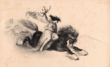 Auguste Raffet (French, 1804 - 1860). Affiche pour la Némésis de Auguste- Marsielle Barthélemy,