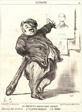 Honoré Daumier (French, 1808 - 1879). Un Bonapartiste nouvellement Converti, 1851. Lithograph on