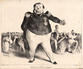 Honoré Daumier (French, 1808 - 1879). Au fait! C'est un bal assez distingue., 1833. Lithograph on
