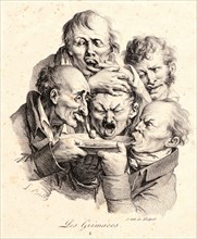 Louis Léopold Boilly (French, 1761 - 1845). Grimaces (Les Grimaces). Lithograph. Image: 222 mm x