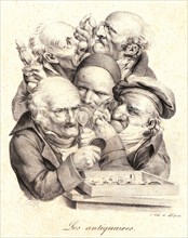 Louis Léopold Boilly (French, 1761 - 1845). The Antiquarians (Les Antiquaires). Lithograph. Image: