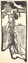 Ãâmile Bernard (French, 1868 - 1941). Christ (Crucifixion), 1894. Woodcut on heavy cream laid paper