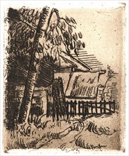 Paul Cézanne (French, 1839 - 1906). Landscape in Auvers, Farm Entrance on the Rue Saint-Rémy, 1873.