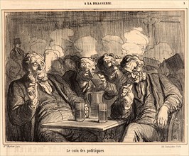 Honoré Daumier (French, 1808 - 1879). The Politicians' Corner (Le Coin des Politiques), 1863. From