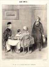 Honoré Daumier (French, 1808 - 1879). A Friend Is a Crocodile (Un Ami est un Crocodile), 1845. From
