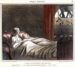Honoré Daumier (French, 1808 - 1879). Un des Inconvénients des Sous-sols, 19th century. From