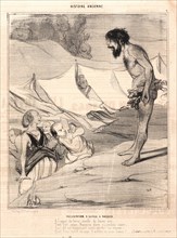 Honoré Daumier (French, 1808 - 1879). Présentation d'Ulysse a Nausica, 1842. From Histoire Ancienne