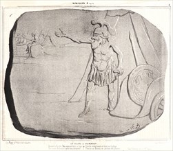 Honoré Daumier (French, 1808 - 1879). La ColÃ¨re d'Agamemnon, 1842. From Histoire Ancienne.