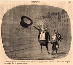 Honoré Daumier (French, 1808 - 1879). Mon fils, l'apparition d'une comÃ¨te..., 1853. From