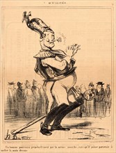 Honoré Daumier (French, 1808 - 1879). Un homme poursuivi...par la mÃªme mouche..., 1854. From