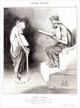 Honoré Daumier (French, 1808 - 1879). Clémence de Minos, 1843. From Histoire Ancienne. Lithograph