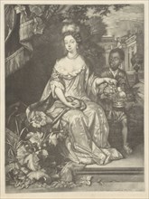 Portrait of Queen Mary II Stuart, Pieter Schenk (I), 1670 - 1713