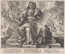 The Silver Age: the law of the Old Testament, Hieronymus Wierix, Jacob de Weert, 1563 - before 1580