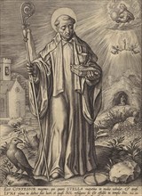 H Benedict of Nursia, Hieronymus Wierix, 1563 - 1619