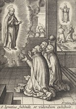 Appearance of Ignatius Loyola to three Jesuits, Hieronymus Wierix, after 1613 - 1619