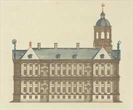 Side wall of the Town Hall in Amsterdam, The Netherlands, print maker: Anonymous, Carel Allard,