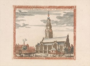 South Church in Amsterdam, The Netherlands, Anonymous, Jan Veenhuysen, Carel Allard, 1695 - 1699