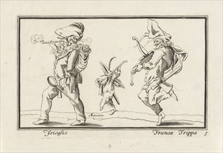 Fricasso, Mezzetino and Franca Trippa, Anthonie de Winter, Jacques Callot, Cornelis Danckerts (II),
