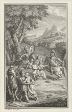 Knights in combat, Jacob Folkema, 1702 - 1767