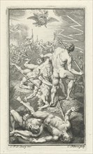 Battle of the gods and giants, Jacob Folkema, 1703 - 1767