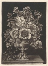 Vase with Flowers, Anonymous, Barent Velthuysen, 1700 - 1750