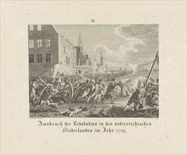 Outbreak of the rebellion in Brabant against the Austrian rule of Emperor Joseph II in 1789, Armed
