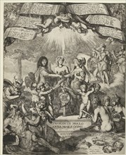 Allegory of the marriage of Francis Mollo and Anna Maria Ooms, 1674, Jeronimo Parensi, Nic. Andrea