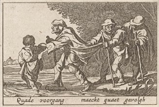 Boy leads the blind, Pieter Hendricksz. Schut, Claes Jansz. Visscher (II), 1628 - 1650