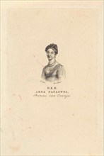 Portrait of Anna Pavlovna Romanowa (Queen of the Netherlands), Willem van Senus, 1816 - 1840