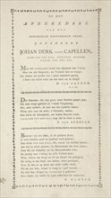 Four odes to the politician Joan Derk van der Capellen tot den Pol, Jan de Kruyff 1753-1821, Daniel