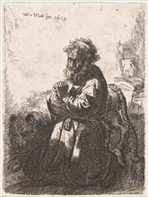 H. Jerome in prayer, Willem van der Vliet (ca. 1584-1642), Rembrandt Harmensz. van Rijn, 1639