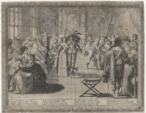 The Ball, Interior with elegant company, dressed according to the French Court Fashions of around