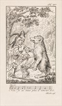 Knight puts a bear down, DaniÃ«l Veelwaard (I), Jacob Smies, FranÃ§ois Bohn, 1802 - 1809