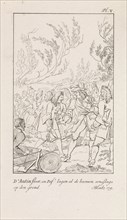 Company in a forest near felled trees, DaniÃ«l Veelwaard (I), Jacob Smies, FranÃ§ois Bohn, 1802 -