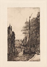 View of the Damrak in Amsterdam, The Netherlands, Frans Schikkinger, 1848 - 1902