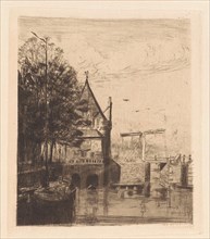 View of the Schreierstoren Amsterdam, The Netherlands, Frans Schikkinger, 1848 - 1902