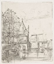 View of the Schreierstoren Amsterdam, The Netherlands, Frans Schikkinger, 1848 - 1902