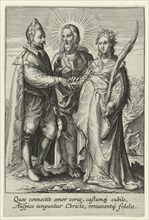 Marriage of spiritual love, Jan Saenredam, Anonymous, Hendrick Goltzius, 1575-1657