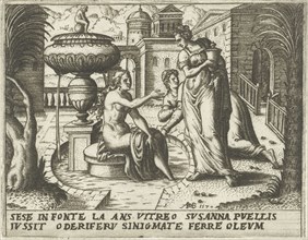 Susanna Bathing, Abraham de Bruyn, 1570