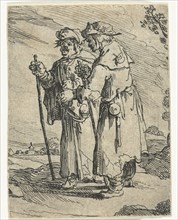 Two pilgrims on the road, Andries Both, ca. 1622 - ca. 1642
