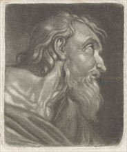 Head of an old man, looking to the right, Anonymous, 1650 - 1800
