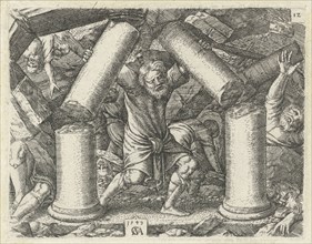 Samson's death, Cornelis Massijs, 1549
