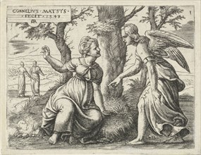 Prediction of Samson's birth, print maker: Cornelis Massijs, Cornelis Massijs, 1549