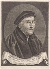 Portrait of Aertgen Claesz van Leyden, Jonas Suyderhoef, Aertgen Claesz van Leyden, Pieter Goos,