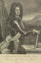 Portrait of William III, Prince of Orange, print maker: Pieter van Gunst, 1688 - c. 1731