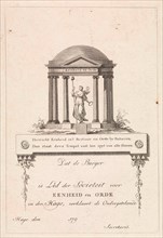 Membership card of the Society for Unity and Order, Societeit voor Eenheid en Orde, The Hague, The
